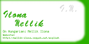 ilona mellik business card